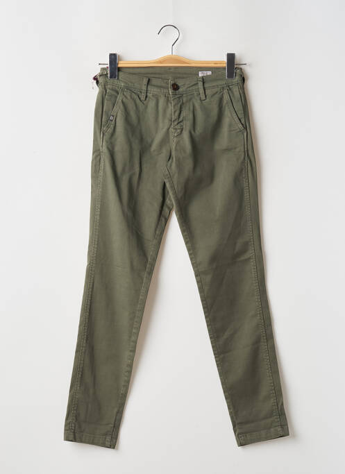 Pantalon 7/8 stretch taille basse vert TEDDY SMITH femme