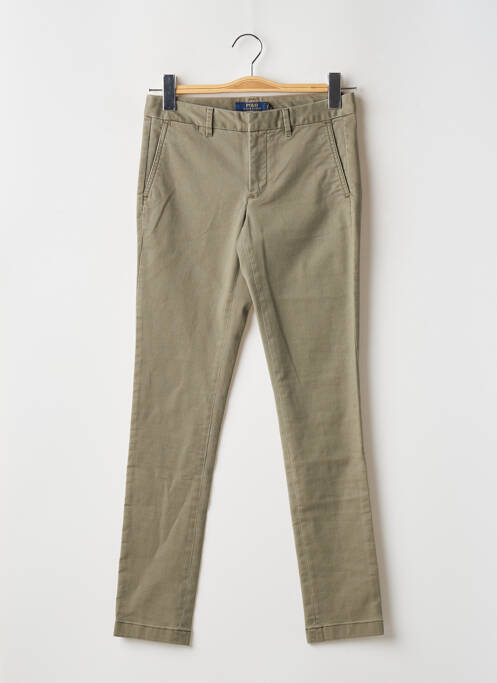 Pantalon chino tissage popeline taille normale vert RALPH LAUREN femme
