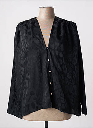 Chemisier coupe fluide manches longues noir ROSEANNA femme