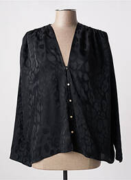 Chemisier coupe fluide manches longues noir ROSEANNA femme