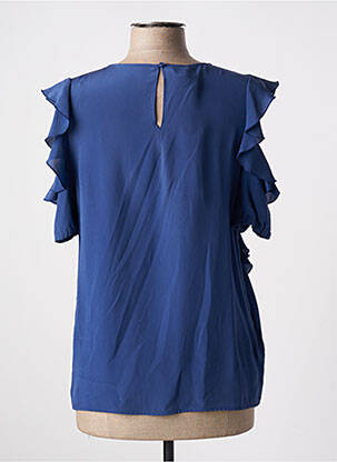 Blouse col rond manches courtes bleu PINKO femme