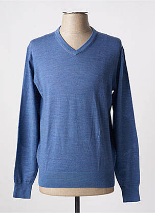 Pull col v manches longues bleu HACKETT homme