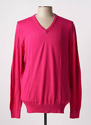 Pull col v manches longues rose HACKETT homme