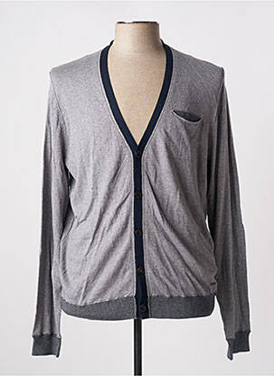 Gilet manches longues col v bleu HUGO BOSS homme