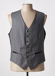 Gilet sans manche tissage chiné gris GREGE CREATION homme