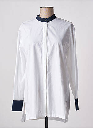 Tunique manches longues fermeture boutonnée sur le devant blanc MAX MARA femme