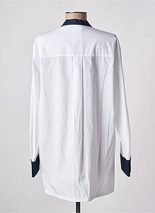 Tunique manches longues fermeture boutonnée sur le devant blanc MAX MARA femme