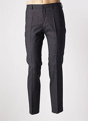 Pantalon slim tissage chiné taille haute gris HUGO BOSS homme