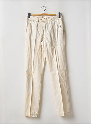 Pantalon chino tissage popeline taille haute beige HACKETT homme