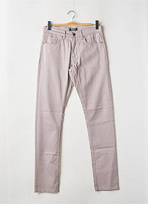 Pantalon slim tissage popeline taille normale gris VIRTUE homme