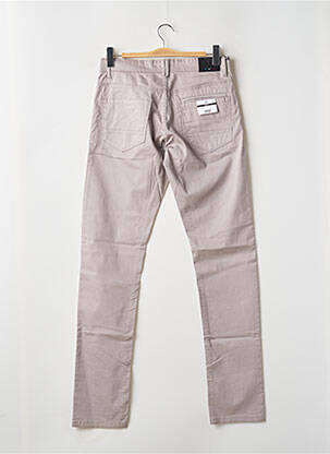 Pantalon slim tissage popeline taille normale gris VIRTUE homme