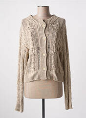 Gilet manches longues beige FABIANA FILIPPI pour femme seconde vue