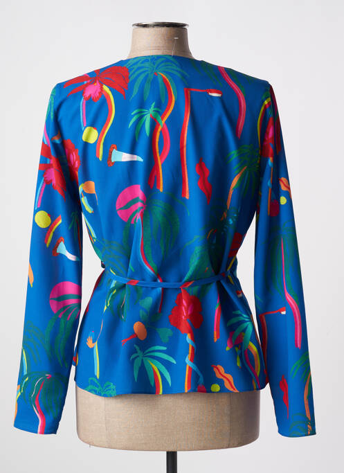 Gilet cache-cœur coupe cintrée bleu PAUL SMITH femme