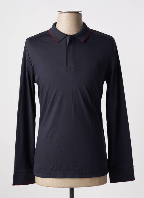 Polo manches longues manches longues bleu EMPORIO ARMANI homme