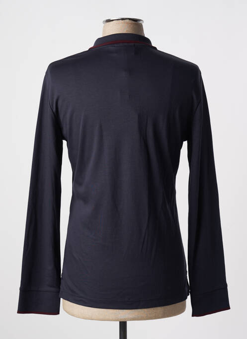 Polo manches longues manches longues bleu EMPORIO ARMANI homme