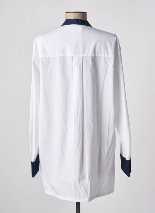 Tunique manches longues fermeture boutonnée sur le devant blanc MAX MARA femme
