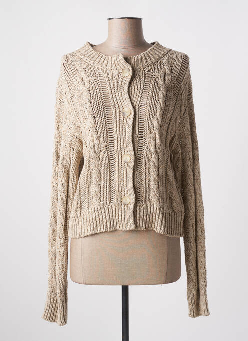 Gilet manches longues beige FABIANA FILIPPI pour femme