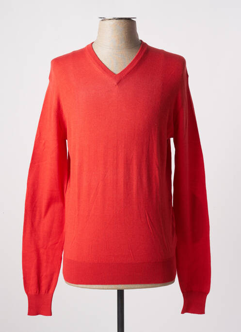 Pull col roulé rouge HACKETT pour homme