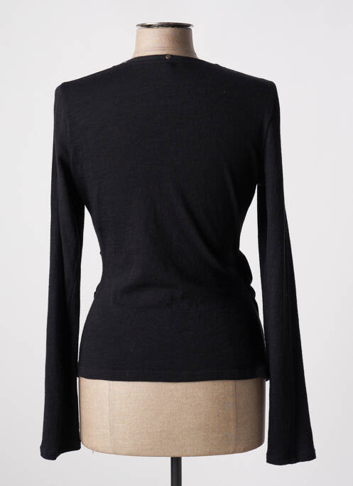 Pull col v manches longues noir PAULE KA femme