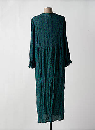 Robe longue manches longues manches longues vert EMA BLUE'S femme