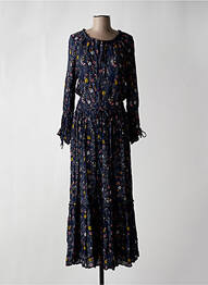 Robe longue manches longues manches longues bleu TEDDY SMITH femme