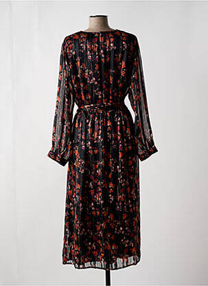 Robe longue manches longues manches longues noir LA PETITE ETOILE femme
