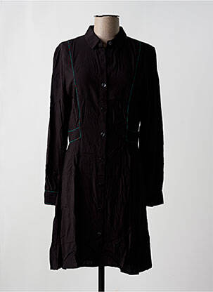Robe mi-longue manches longues manches longues noir VILA femme