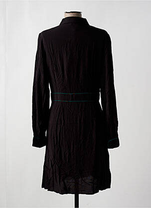 Robe mi-longue manches longues manches longues noir VILA femme