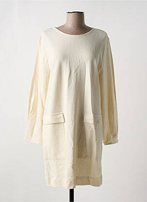 Robe courte manches longues manches longues beige PEOPLE TREE femme