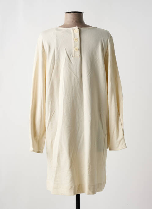 Robe courte manches longues manches longues beige PEOPLE TREE femme