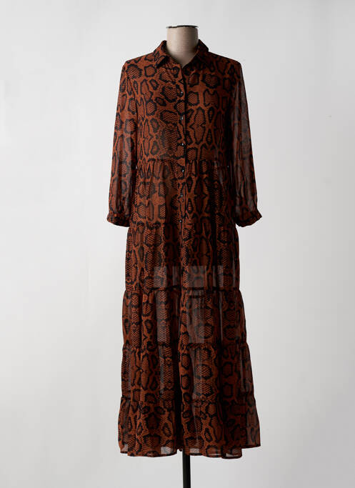 Robe longue marron GRACE & MILA pour femme