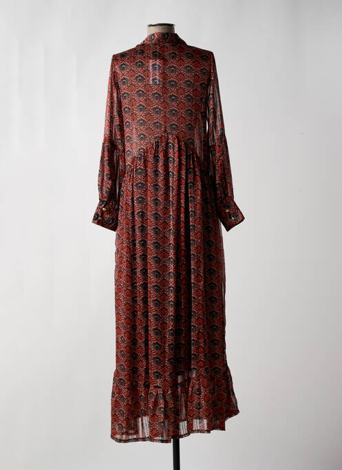 Robe longue orange OPULLENCE pour femme