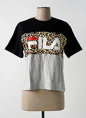 T-shirt coupe droite manches courtes noir FILA femme