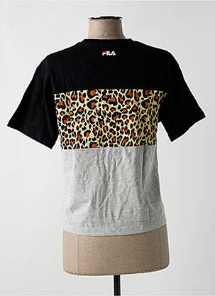 T-shirt coupe droite manches courtes noir FILA femme