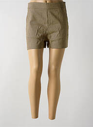 Short coupe droite taille haute beige BÔ-M femme