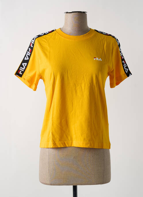 T-shirt manches mi-longues manches courtes jaune FILA femme