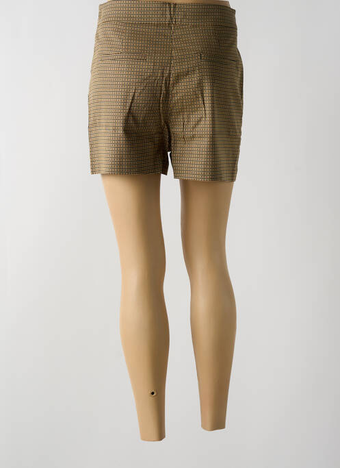 Short coupe droite taille haute beige BÔ-M femme
