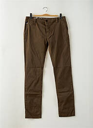 Pantalon chino poches taille normale marron DONOVAN homme