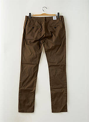 Pantalon chino poches taille normale marron DONOVAN homme