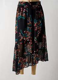 Jupe longue tissage crêpe noir GRACE & MILA femme