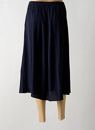 Jupe mi-longue coupe évasée bleu GRACE & MILA femme