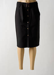 Jupe mi-longue taille à pinces noir GRACE & MILA femme