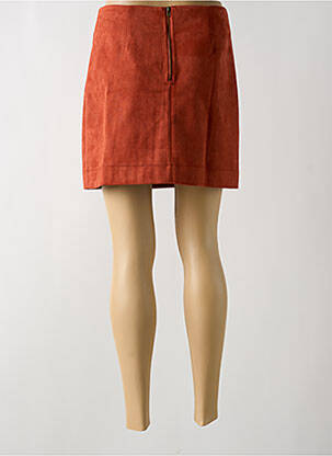 Jupe courte taille à pinces orange LOUCHE femme