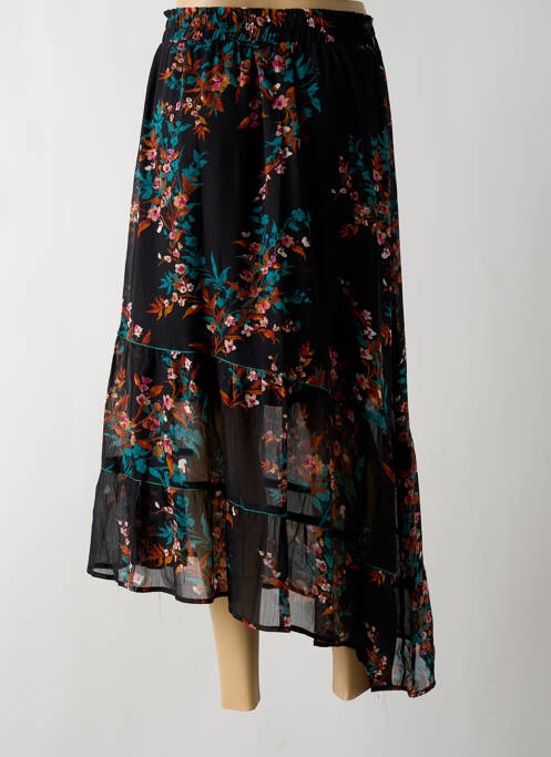 Jupe longue tissage crêpe noir GRACE & MILA femme