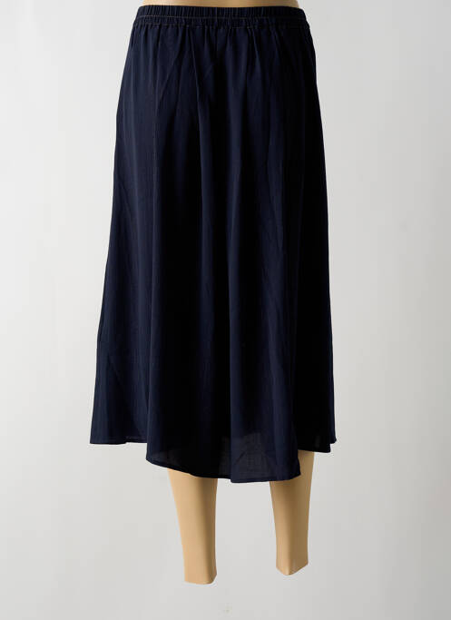 Jupe mi-longue coupe évasée bleu GRACE & MILA femme