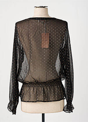 Blouse imprimé fantaisie manches longues noir GRACE & MILA femme