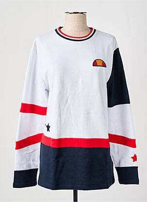 Sweat-shirt broderie manches longues blanc ELLESSE femme