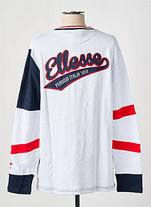 Sweat-shirt broderie manches longues blanc ELLESSE femme
