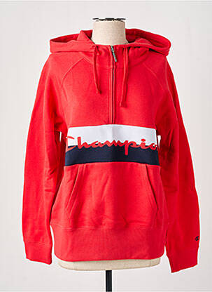 Sweat-shirt à capuche manches longues manches longues rouge CHAMPION femme