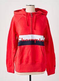 Sweat-shirt à capuche manches longues manches longues rouge CHAMPION femme